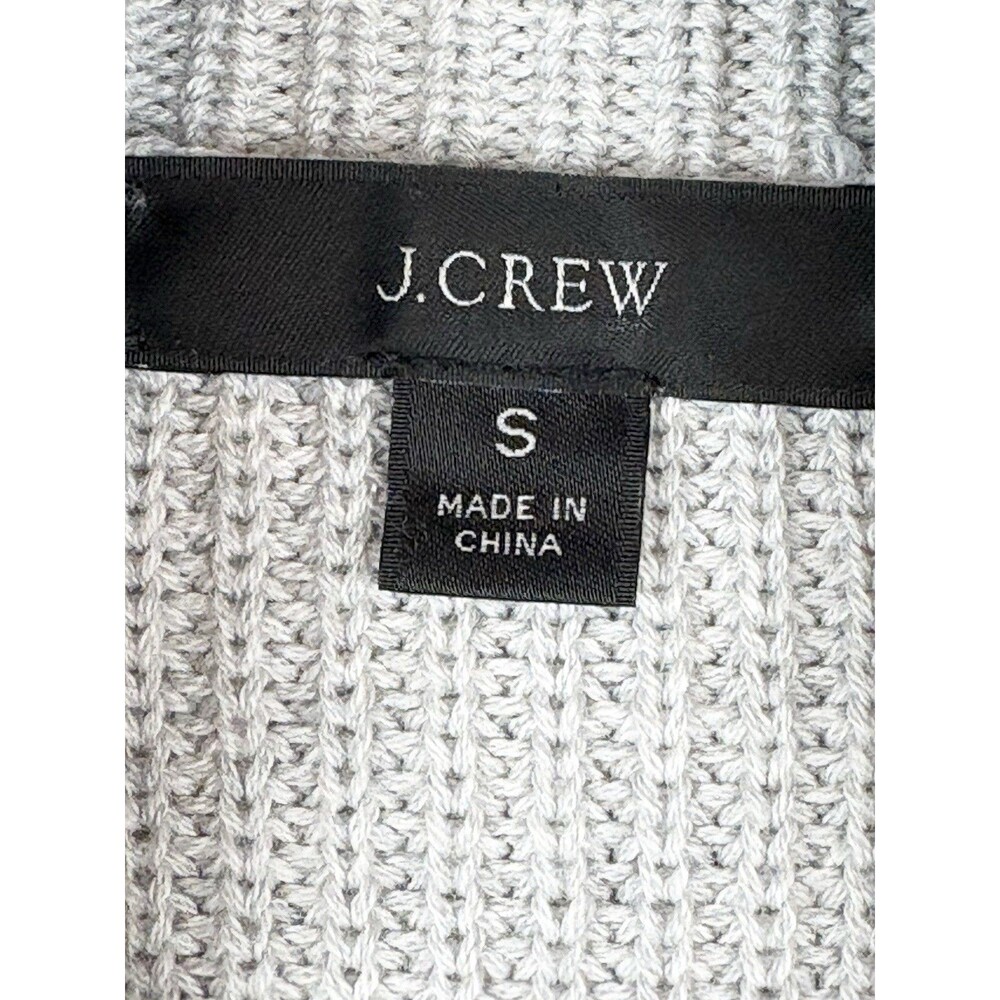 J Crew Women's Sweater Cashmere Cotton Grey Neutral Luxury Minimalist Sz Small - Picture 5 of 10